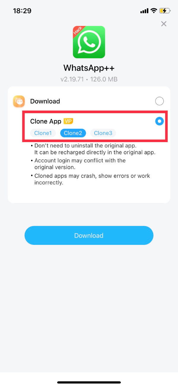 Download the Second Clone App
