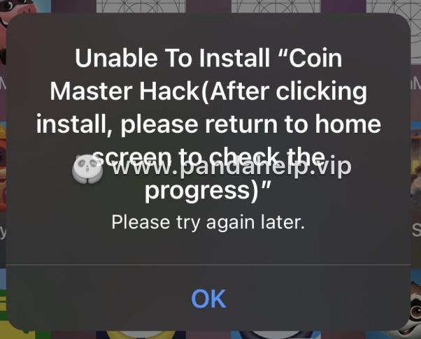 unable to install app